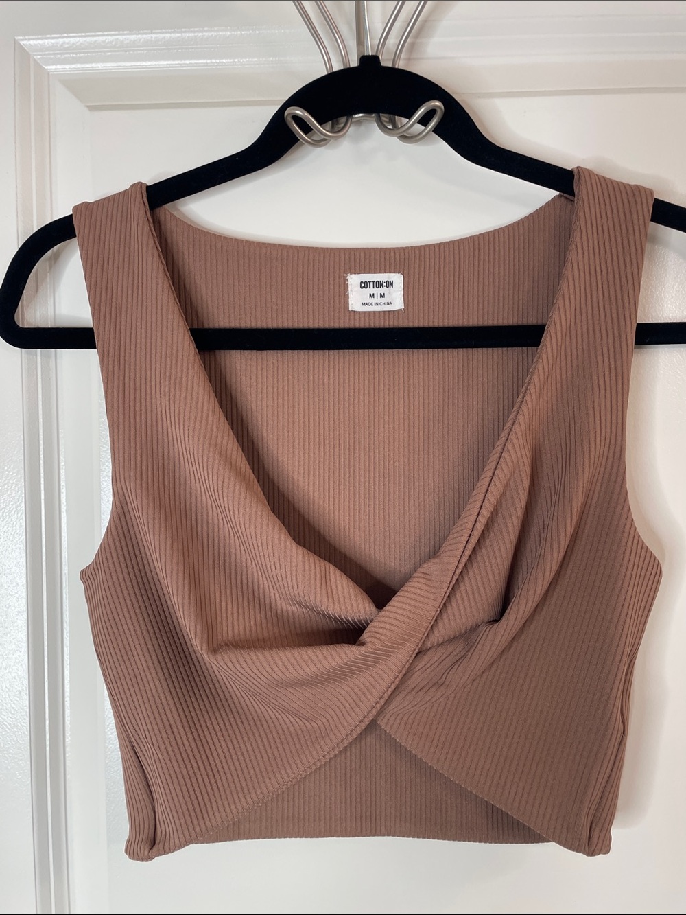 Cotton On Twist Front Ribbed Crop tank